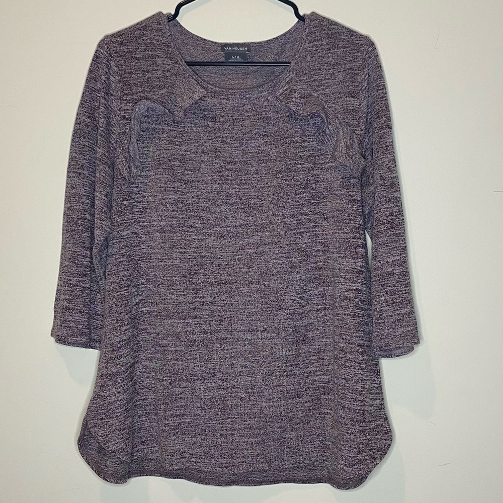 NWOT Van Heusen, 3/4 sleeve casual top with ruffles